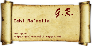 Gehl Rafaella névjegykártya